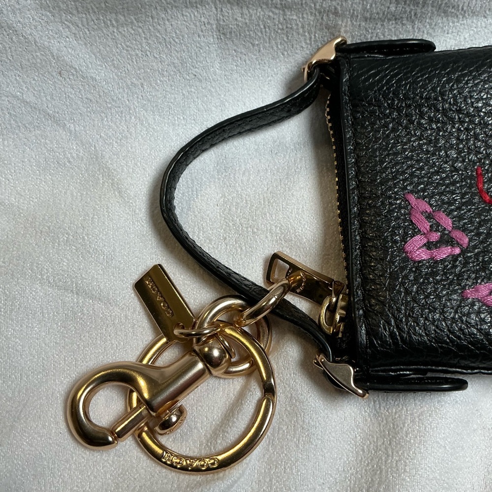 Coach Black Mini Bag with Stitching - Picture 3 of 5